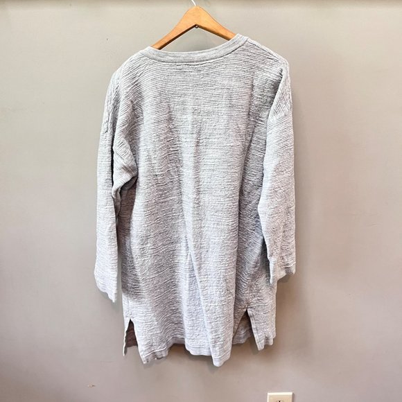 J. Jill Pure Jill Gray Marled Button Front Long Line Cardigan - Size L - Picture 4 of 6